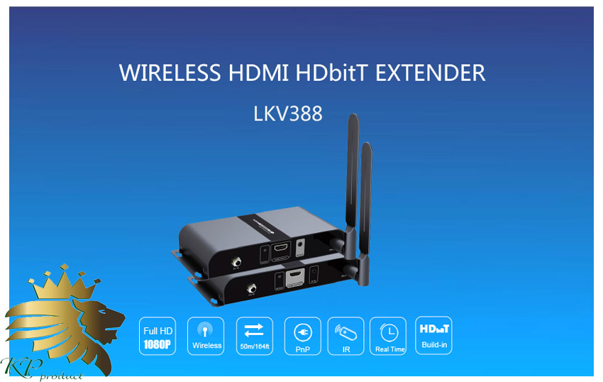 اکستندر LKV388 HDbitT HDMI بر روی IP (50m)بی سیم