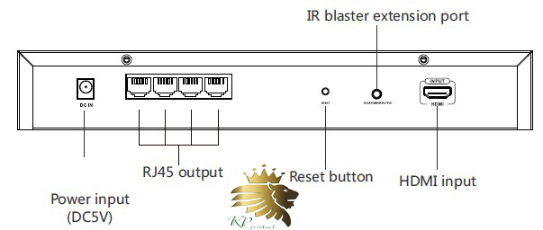 LKV314-4K-HDbitT, 4KX2K 1X4 HDMI Extender Splitter over CAT6 with IR