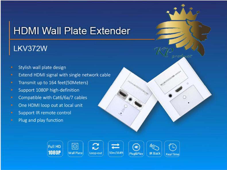 LKV372W HDMI Wall Plate Extender