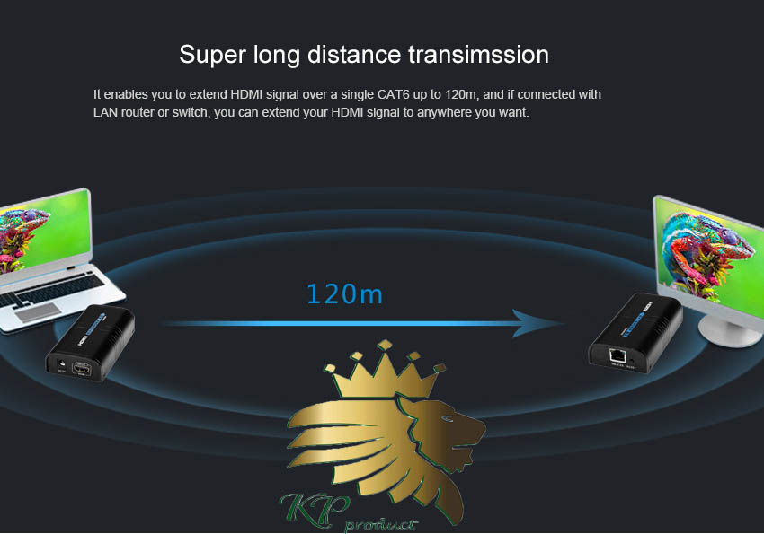 افزایش طول HDMI بر روی کابل شبکه تا 120 متر lenkeng مدل LKV373A